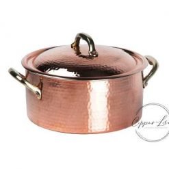 copper stock pot with lid