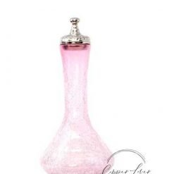 pink glass carafe