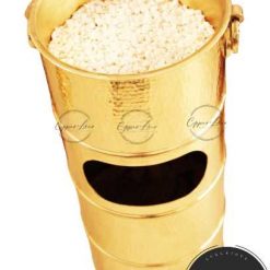 hand brass hammered standing ashtray