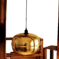 hammered brass pendant light