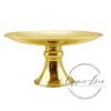 Hammered brass cake stand