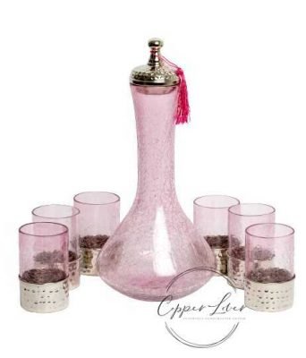 Crackle Carafe with glasses