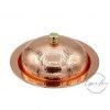 copper hammered tray with dome