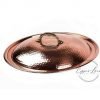 Hammered Copper lid with brass handle