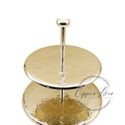 nickel hammered serving tray